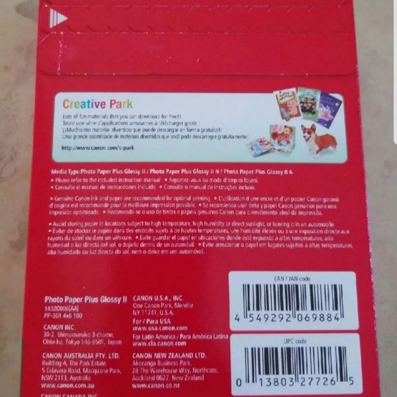 SALE! Canon 100 4x6 photo paper - Picture 2 of 2